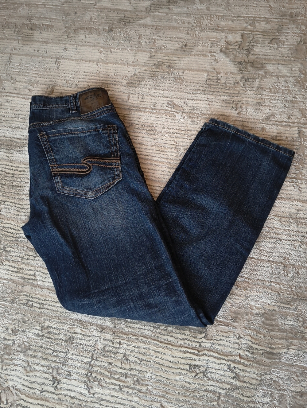 Silver Jeans Grayson Classic Fit Straight Leg Men's Jeans 34x32 Dark Wash